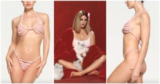 Copertina di Perizoma e reggiseno di caramelle per San Valentino: l’ennesimo “colpo” di Kim Kardashian con Skims (e Lana del Rey)