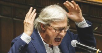 Copertina di Sgarbi, la destra scappa dalla mozione di sfiducia sperando che lo cacci l’Antitrust