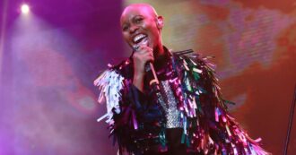 Copertina di Sanremo 2024, Skin e la gioia della figlia con la compagna Ladyfag: mamma a 54 anni, ora di nuovo sul palco dell’Ariston