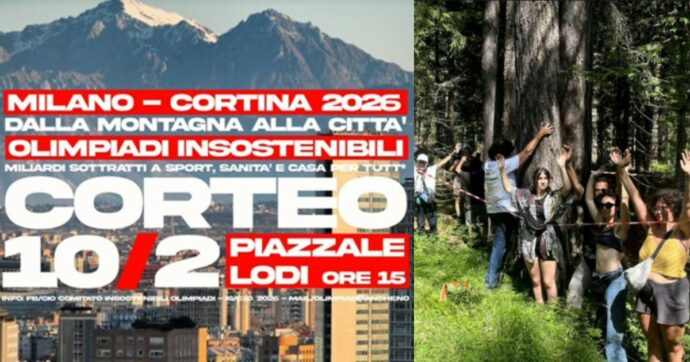 Milano-Cortina, la battaglia ambientalista: cortei contro le “Olimpiadi insostenibili” e la pista da bob. “Occupiamo i 500 larici secolari”