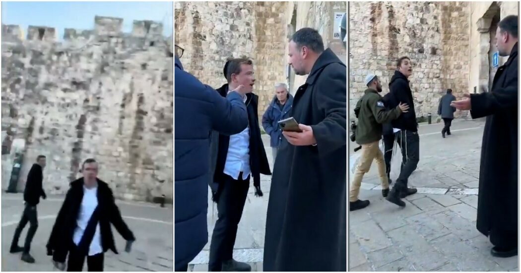 Sputi e insulti all’abate benedettino Schnabel, l’episodio a Gerusalemme ad opera di due giovani ebrei ortodossi. La condanna di Tajani
