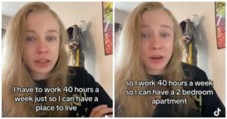 Copertina di “Lavoro 40 ore a settimana solo per pagare un posto dove dormire. Sono stanca e non riesco a godermi la vita: meglio essere povera”