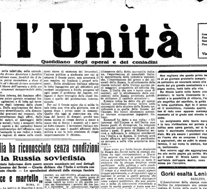 L’Unità nacque senza ‘indicazione di partito’: un vero giornale nazionalpopolare