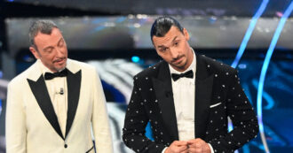 Copertina di Sanremo 2024, Ibrahimovic punzecchia Amadeus: “Io a 42 anni ho smesso, tu quanti ne hai?” La risposta del conduttore è spiazzante