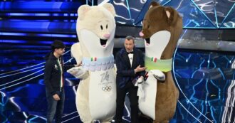 Copertina di A Sanremo debuttano Tina e Milo, mascotte delle Olimpiadi Milano-Cortina: perché si chiamano così