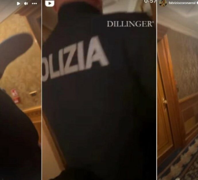 Fabrizio Corona furioso con gli agenti che lo svegliano alle 3 di notte: “In 4 nell’albergo più famoso di Roma per farmi una notifica” – VIDEO
