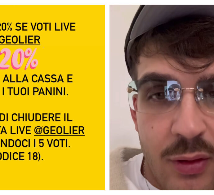 Sanremo 2024, “Sconto del 20% se voti Geolier”: la pubblicità ‘goliardica’ di una paninoteca napoletana