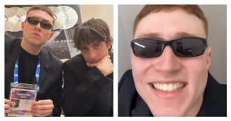 Copertina di Sanremo 2024, sul palco con Sangiovanni c’è anche “Il Rosso”: chi è e cosa c’entra con Matteo Salvini