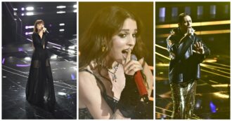 Copertina di Sanremo 2024, le pagelle ai look della finale: arriva finalmente la ‘tuta gold’ di Mahmood, Annalisa magistrale (10), Angelina Mango cala l’asso – FOTO