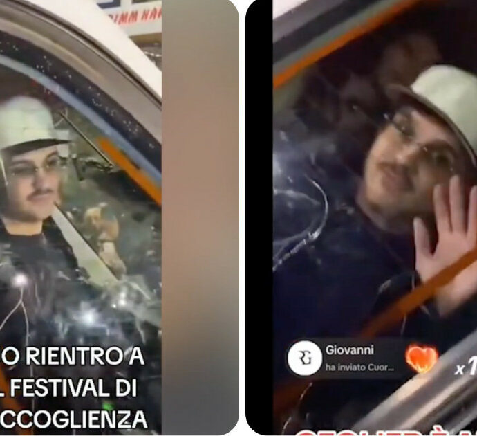 Sanremo 2024, Geolier torna a Napoli dopo il Festival: fuochi d’artificio e fan in delirio a Secondigliano