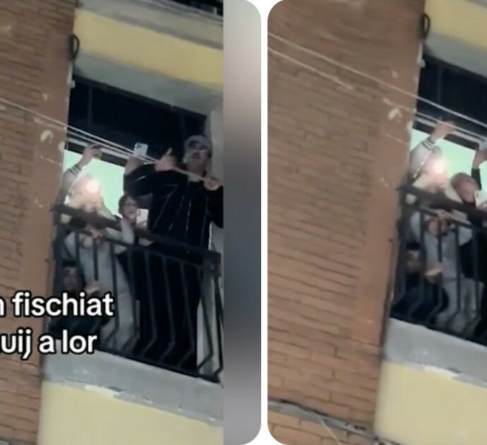 Sanremo 2024, Geolier affacciato al balcone di casa incita i fan: “Ci hanno fischiato, ora fischiamoli noi” – VIDEO