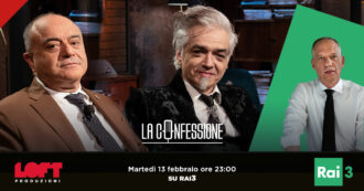 Copertina di La Confessione debutta su Rai 3 martedì 13 febbraio alle 23. Nicola Gratteri e Morgan primi ospiti di Peter Gomez