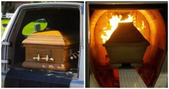 Copertina di Crede che la moglie sia morta ma si risveglia poco prima di essere cremata: il carro funebre la riporta a casa