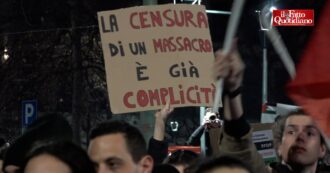 Copertina di Presidio di fronte alla sede Rai di Milano contro l’informazione su Gaza: “La tv di Stato si è fermata al 7 ottobre, sia raccontata la verità”