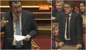 Copertina di Scontro tra Salvini e Renzi in Senato: “Italia ferma da 30 anni”. “Ingeneroso attacco a Berlusconi”