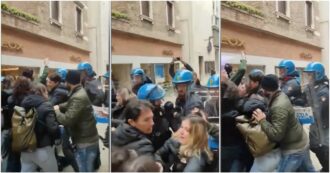 Copertina di Venezia, proteste all’inaugurazione dell’anno accademico contro la ministra Bernini: cariche della polizia e tensione (video)
