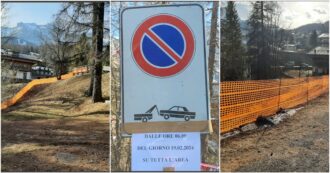 Copertina di Pista da bob di Cortina, si aprono i cantieri: recintata l’area del bosco di Ronco. Manifestazione degli ambientalisti