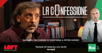 Copertina di Ceccherini a La Confessione (Rai3) di Gomez: “Non posso andare agli Oscar senza il mio cane: tiene a freno la bestia dell’alcol”