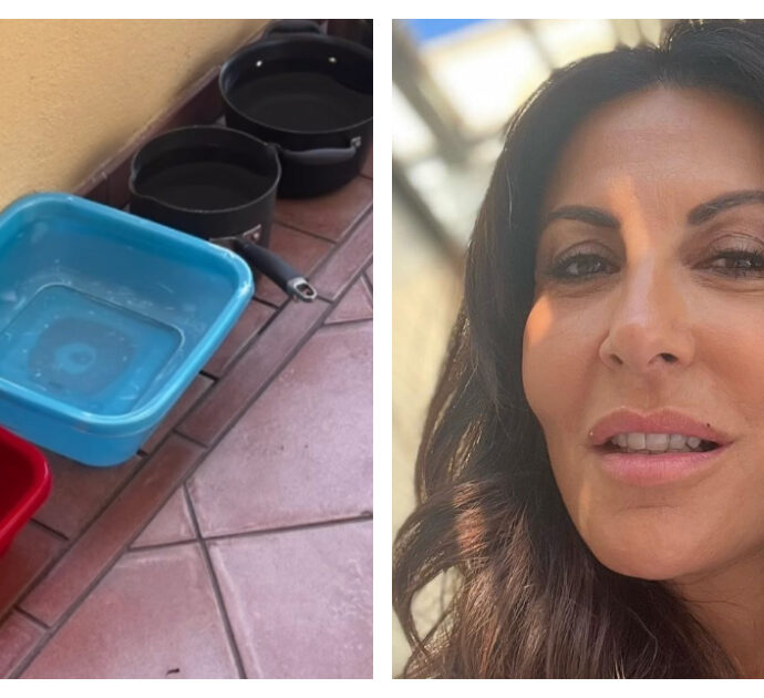 “Roma, 24 ore senz’acqua”: Sabrina Ferilli costretta a riempire pentoloni e bacinelle. Il suo post fa discutere