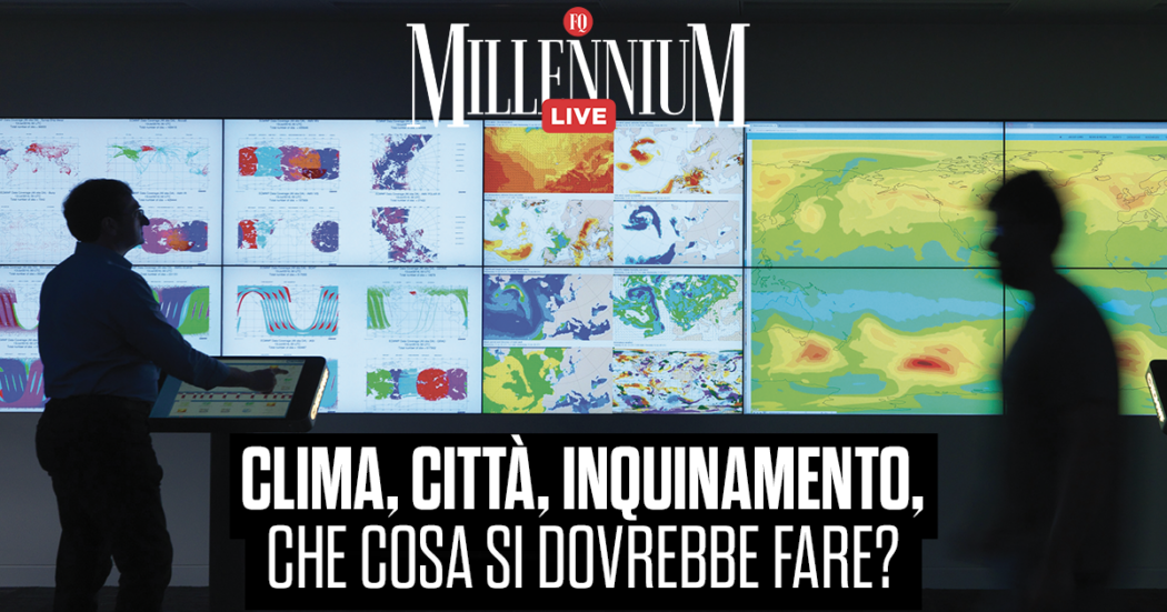 Millennium Live, clima, città, inquinamento: che cosa si dovrebbe fare? La diretta con Buontempo, Gaita e Portanova