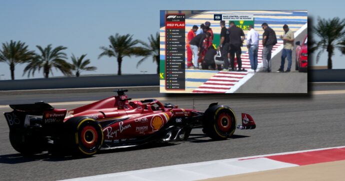 F1, clamoroso in Bahrain: salta un tombino e viene colpito dalla Ferrari di Leclerc. Sospesi i test