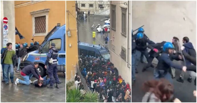 La polizia carica gli studenti durante i cortei pro-Palestina a e Pisa: 11 feriti. Il sindaco leghista: “Questore e prefetto chiariscano”