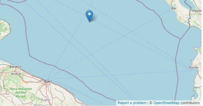 Terremoto nell’Adriatico di magnitudo 4.7: avvertito in tutta la Puglia, paura a Bari