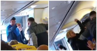 Copertina di Lite sul volo Edimburgo-Tenerife: schiaffi, spintoni ed urla tra passeggeri. Fermate tre persone – VIDEO