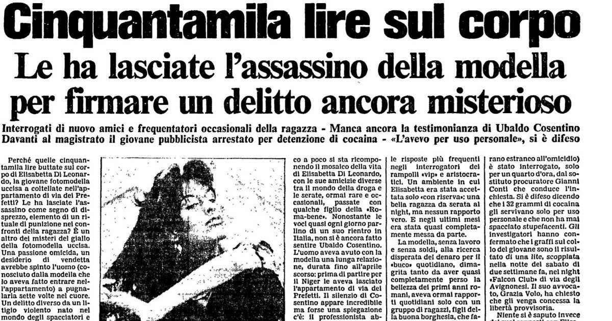 Il delitto di via dei Prefetti, il cold case di Elisabetta Di Leonardo: ammazzata “dal potere” con sette coltellate al petto