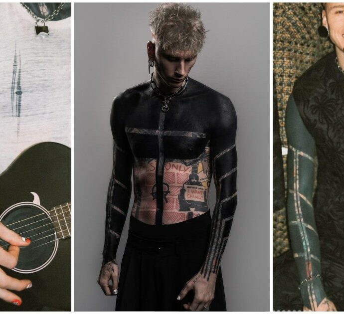 Il rapper Machine Gun Kelly mostra il suo nuovo maxi tatuaggio e si riapre il dibattito sulla tossicità degli inchiostri: “Ecco cosa si rischia con il nero”