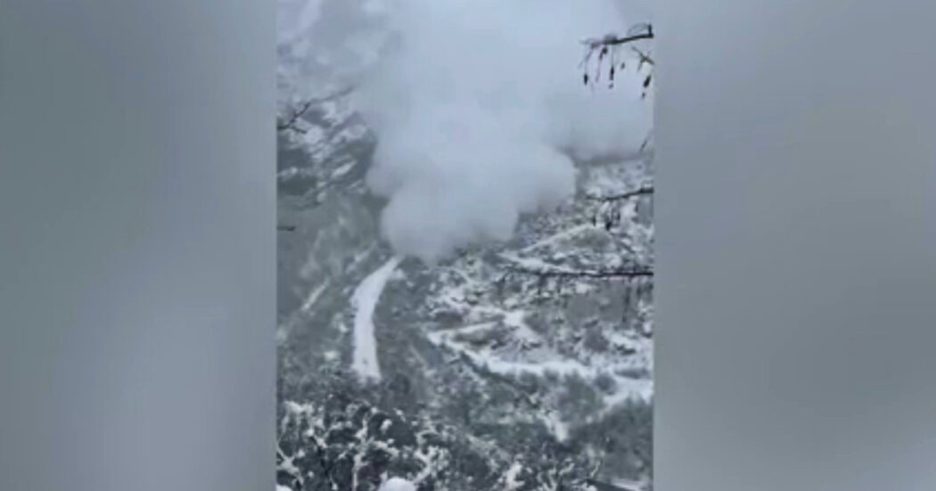 L’impressionante video della slavina che ha isolato Gressoney: la massa di neve raggiunge il fondovalle – Video