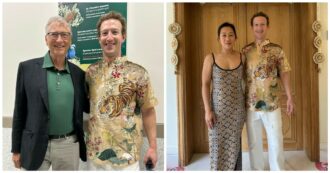 Copertina di Bill Gates scherza sulla camicia a fiori di Mark Zuckerberg al matrimonio indiano: “Sei sempre bravissimo a vestirti per l’occasione”