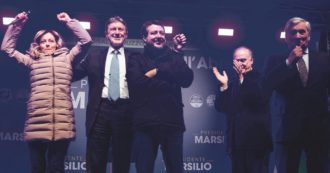 Copertina di Abruzzo, Salvini scappa dal palco. Meloni prega: “Non cacciatemi”