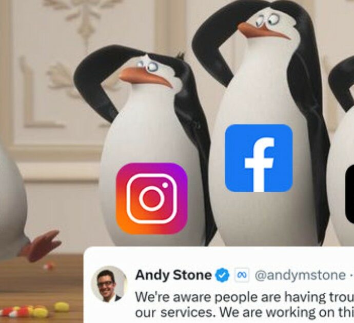 Facebook e Instagram down, Elon Musk ironizza su X con dei pinguini: ecco il significato