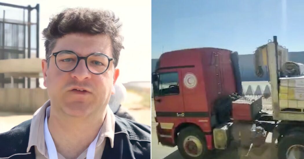 Gaza, Pezzati (Oxfam) al valico di Rafah con la delegazione italiana: “Più di 1500 camion bloccati, insufficienti gli aiuti che entrano”