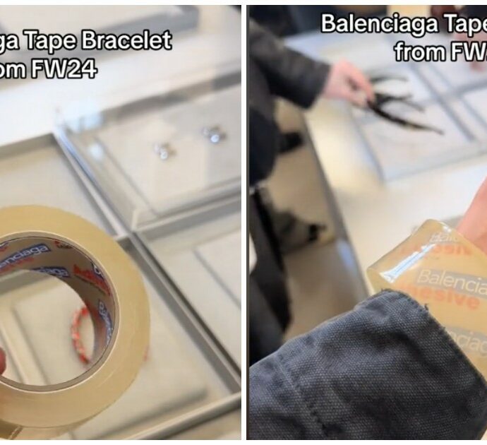 Un rotolo di nastro adesivo come bracciale, la nuova trovata di Balenciaga è virale: cosa (non) abbiamo capito del tape bracelet e quanto costa