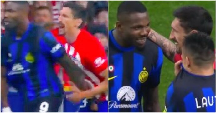 Thuram strizza le parti intime a Savic durante Atletico Madrid-Inter: il gesto diventa virale sui social