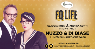 Copertina di Corrado Nuzzo e Maria Di Biase, coppia a teatro con “Delirio a due”, segui la diretta di FqMagazine