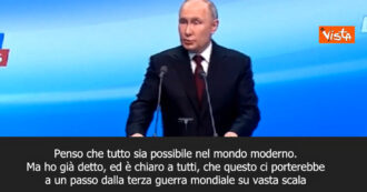 Copertina di Putin: “Conflitto con la Nato porterebbe alla Terza guerra mondiale. La Francia può avere un ruolo nelle soluzioni pacifiche”