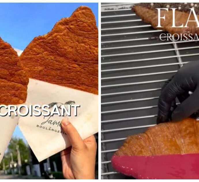 Flat croissant, il cornetto appiattito che sta spopolando (tra le critiche) sui social: “Dovrebbe essere illegale” – Video