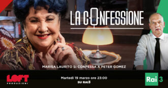 Copertina di Laurito a La Confessione (Rai 3) di Gomez: “A 89 anni Sandra Milo chiese alla cartomante se avrebbe trovato l’uomo della sua vita”