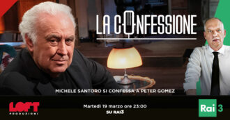 Copertina di Santoro a La Confessione (Rai3) di Gomez: “Berlusconi prima di morire mi chiese di fare su Mediaset quattro puntate sulla guerra in Ucraina”