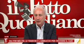 Copertina di Travaglio a La7: “Meloni in Aula? Imbarazzante tra il bacio a Salvini, le faccette alle opposizioni e le manfrine da cabarettisti di terz’ordine”