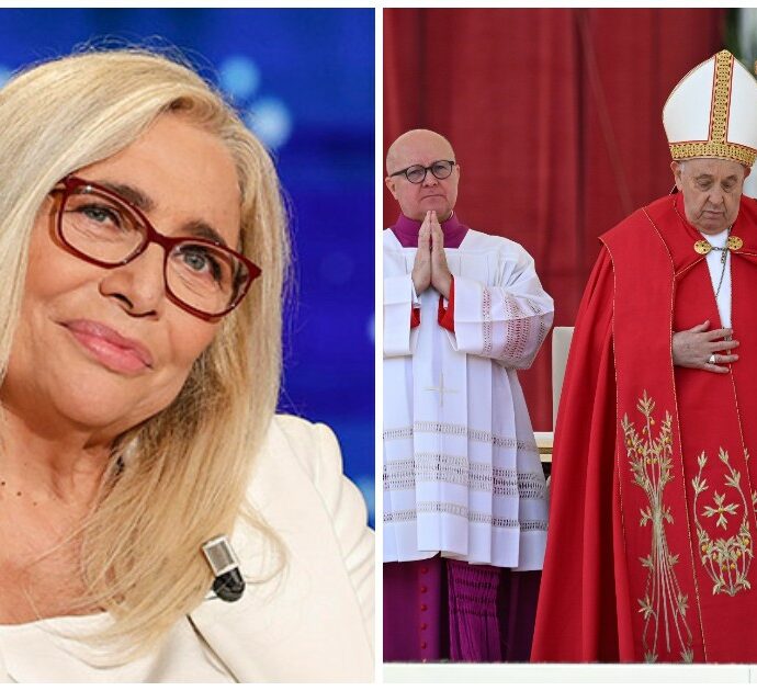 Domenica In, Mara Venier si commuove per le immagini di Papa Francesco: “L’importante è che si riprenda al più presto”