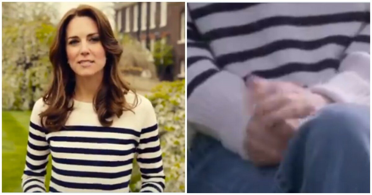 Dalla maglia a righe e l’acconciatura identiche ad un video del 2017 all’anello che “sparisce”: l’annuncio di Kate Middleton nel mirino dei complottisti