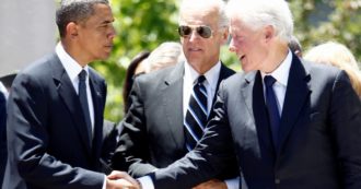 Copertina di Per Biden,  Obama e Clinton insieme a Nyc
