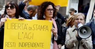 Copertina di Agi, alla protesta contro la vendita manifesta tutto il centrosinistra