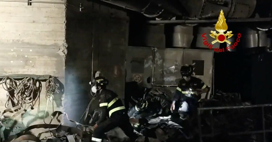Esplosione nella centrale Enel, le immagini della devastazione dentro l’impianto: il video dei vigili del fuoco