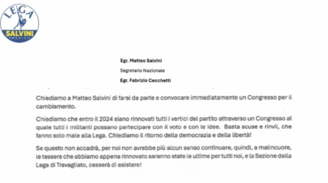 “Non riconosciamo più la nostra Lega. Salvini si faccia da parte”. La lettera della storica sezione bresciana al segretario