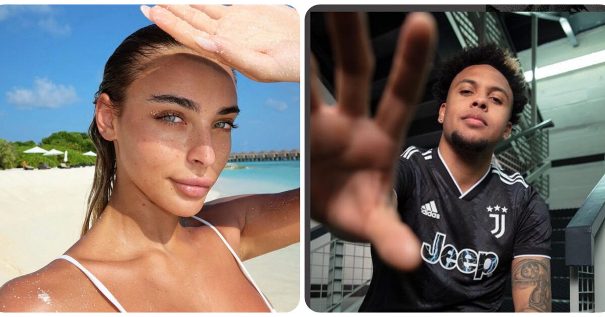 Chiara Frattesi e il centrocampista della Juventus Weston McKennie ...